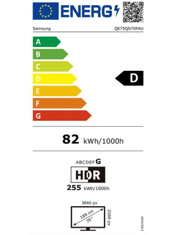 Samsung Smart Τηλεόραση 75" 4K UHD Neo QLED QN70F HDR (2025) QE75QN70FAUXXH