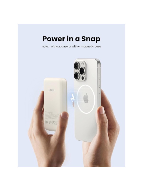 Ugreen PB760 MagSafe Power Bank 10000mAh 20W με Θύρα USB-C Λευκό Ugreen PB760 MagSafe Power Bank 10000mAh 20W με Θύρα USB-C Λευκό