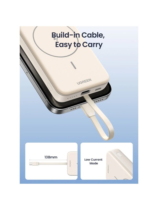Ugreen PB760 MagSafe Power Bank 10000mAh 20W με Θύρα USB-C Λευκό Ugreen PB760 MagSafe Power Bank 10000mAh 20W με Θύρα USB-C Λευκό
