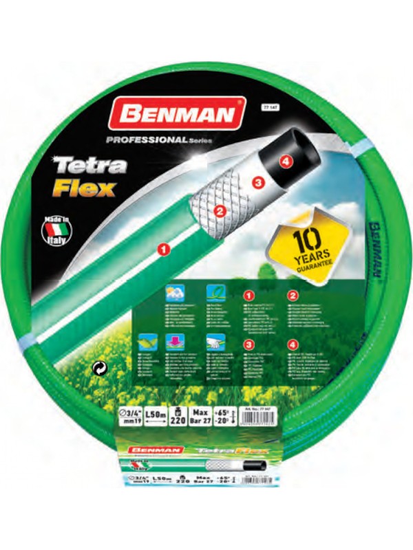 Benman Λάστιχο Ποτίσματος TetraFlex 5/8" 15m 77143 Benman Λάστιχο Ποτίσματος TetraFlex 5/8" 15m 77143