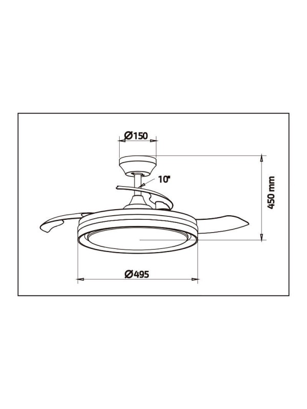 Primo PRCF-80681 Ανεμιστήρας Οροφής 106cm 35W με Φως & Τηλεχειριστήριο Μαύρος Primo PRCF-80681 Ανεμιστήρας Οροφής 106cm 35W με Φως & Τηλεχειριστήριο Μαύρος