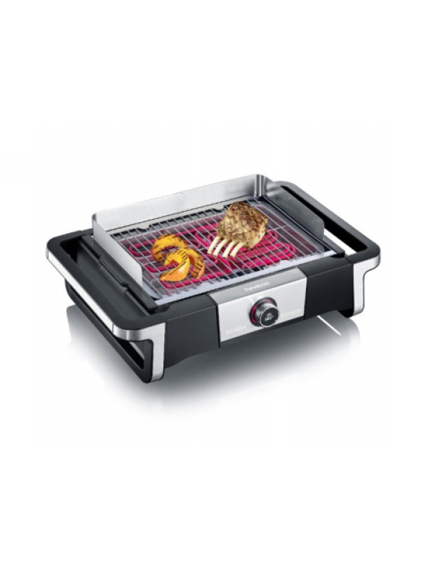 Severin 8114  Επιτραπέζια Ηλεκτρική Ψησταριά Σχάρας 3000W με Ρυθμιζόμενο Θερμοστάστη 41.5x24εκ.