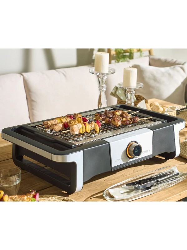 Severin 8114  Επιτραπέζια Ηλεκτρική Ψησταριά Σχάρας 3000W με Ρυθμιζόμενο Θερμοστάστη 41.5x24εκ.