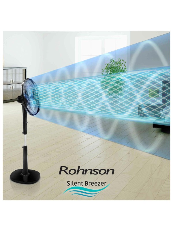 Rohnson Ανεμιστήρας Ορθοστάτης 28W Διαμέτρου 40cm με Τηλεχειριστήριο R-8600