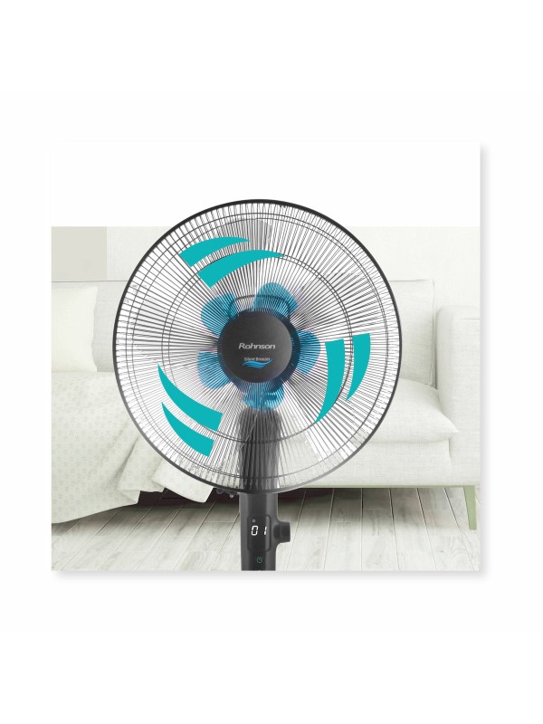 Rohnson Ανεμιστήρας Ορθοστάτης 28W Διαμέτρου 40cm με Τηλεχειριστήριο R-8600