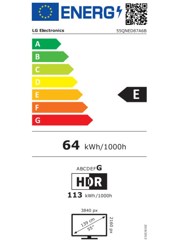 LG Smart Τηλεόραση 55" 4K UHD QNED evo AI QNED87 HDR (2025) 55QNED87A6B