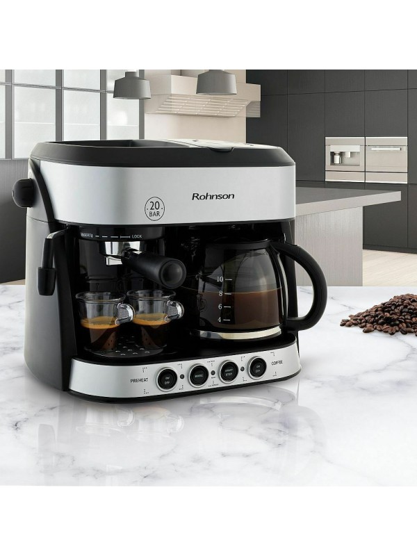 Rohnson R-974 Πολυκαφετιέρα 2 σε 1 Πίεσης 20bar 1850W