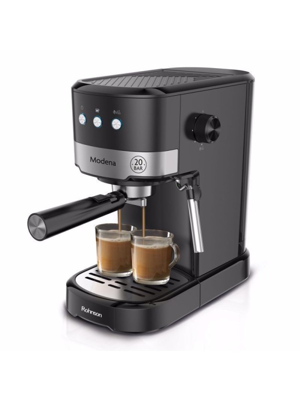 Rohnson R-98012 Modena Μηχανή Espresso 1100W Πίεσης 20bar Μαύρη Rohnson R-98012 Modena Μηχανή Espresso 1100W Πίεσης 20bar Μαύρη