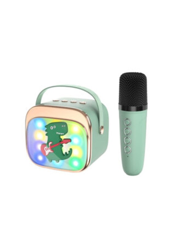 Lamtech Ηχείο Karaoke με Ασύρματο Μικρόφωνο και Εφέ Φωτισμού σε Πράσινο Χρώμα