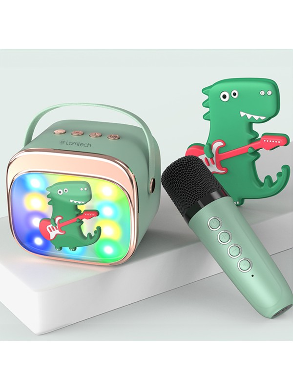 Lamtech Ηχείο Karaoke με Ασύρματο Μικρόφωνο και Εφέ Φωτισμού σε Πράσινο Χρώμα