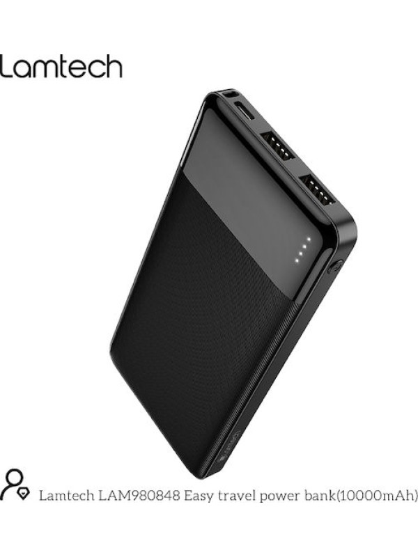 POWER BANK LAMTECH LAM 980848 10.000 Mah DUAL USB BLACK POWER BANK LAMTECH LAM 980848 10.000 Mah DUAL USB BLACK