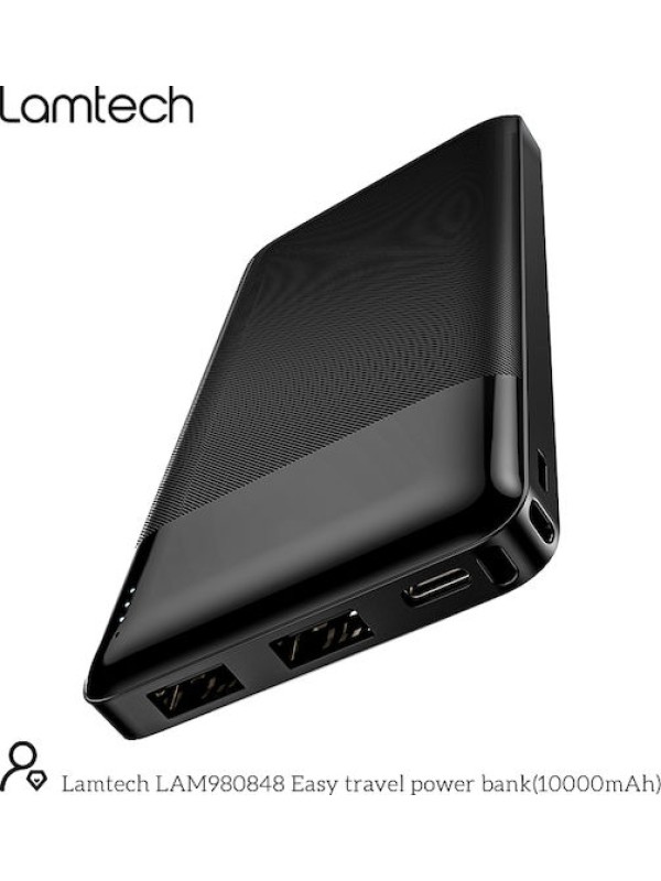 POWER BANK LAMTECH LAM 980848 10.000 Mah DUAL USB BLACK POWER BANK LAMTECH LAM 980848 10.000 Mah DUAL USB BLACK