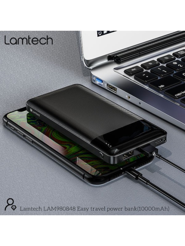 POWER BANK LAMTECH LAM 980848 10.000 Mah DUAL USB BLACK POWER BANK LAMTECH LAM 980848 10.000 Mah DUAL USB BLACK