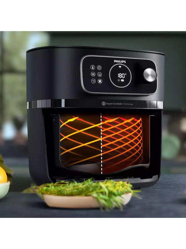 ΦΡΙΤΕΖΑ Philips HD 9876/90 Series 7000 ΠΟΛΥΜΑΓΕΙΡΑΣ  με Wi-Fi 8.3lt Μαύρο