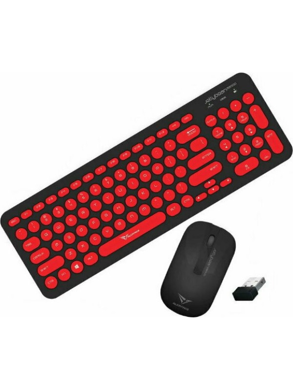 Alcatroz Jellybean A2000 Ασύρματο Σετ Πληκτρολόγιο & Ποντίκι Αγγλικό US Black/Red