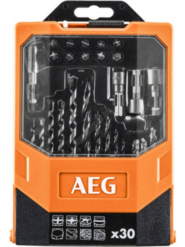 AEG Tools Σετ 30 Τρυπάνια για Δομικά Υλικά, Μέταλλο και Ξύλο AAKDD 30