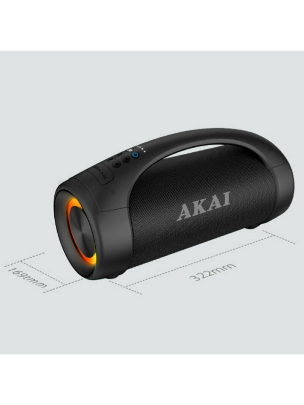 Akai ABTS-55 Ηχείο Bluetooth 50W με Ραδιόφωνο και Διάρκεια Μπαταρίας έως 3.8 ώρες Μαύρο