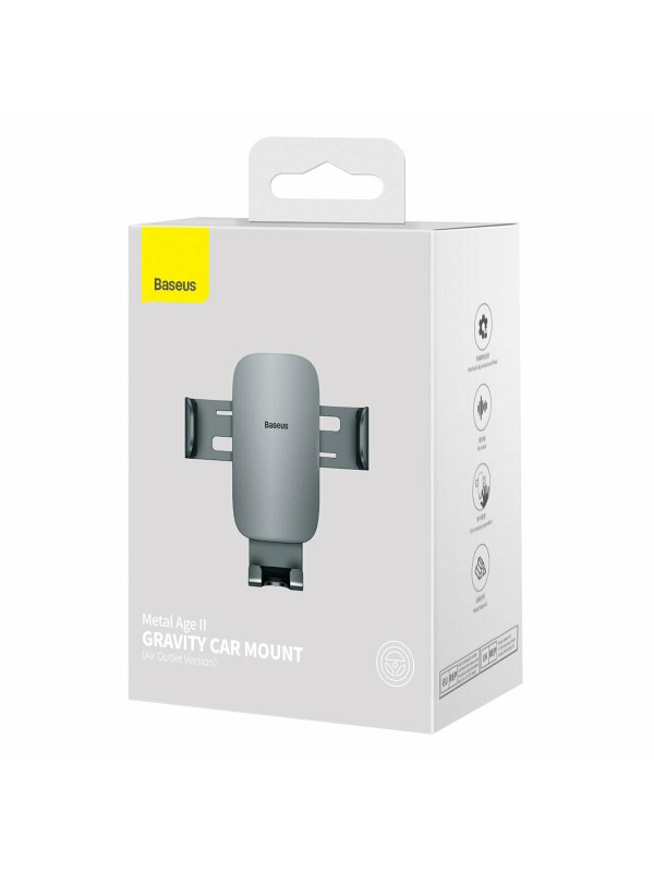 Baseus Metal Age II Βάση Κινητού Αυτοκινήτου 4.7" - 6.7" με Ρυθμιζόμενα Άγκιστρα Γκρι Baseus Metal Age II Βάση Κινητού Αυτοκινήτου 4.7" - 6.7" με Ρυθμιζόμενα Άγκιστρα Γκρι