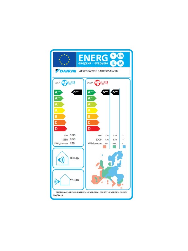 Daikin ATXD35A Siesta 12.000 BTU/h Κλιματιστικό Inverter Daikin ATXD35A Siesta 12.000 BTU/h Κλιματιστικό Inverter