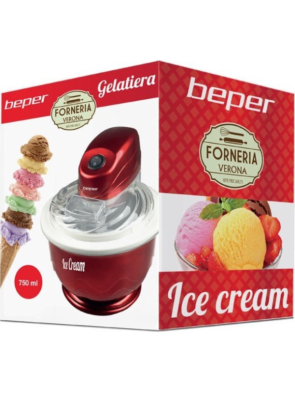 Beper Παγωτομηχανή BG-010Y 0.75lt Κόκκινη Beper Παγωτομηχανή BG-010Y 0.75lt Κόκκινη
