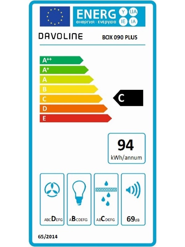 Davoline Box Plus Απορροφητήρας Καμινάδα 90cm Inox Davoline Box Plus Απορροφητήρας Καμινάδα 90cm Inox
