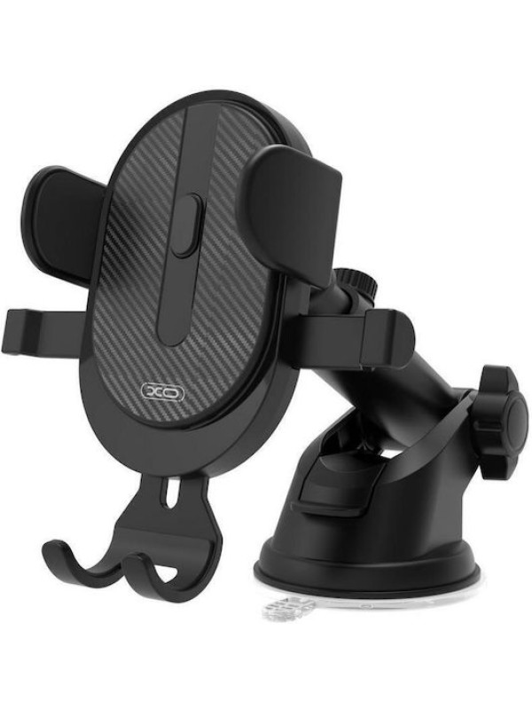 XO C60 Βάση Κινητού Αυτοκινήτου 6" με Ρυθμιζόμενα Άγκιστρα Μαύρη