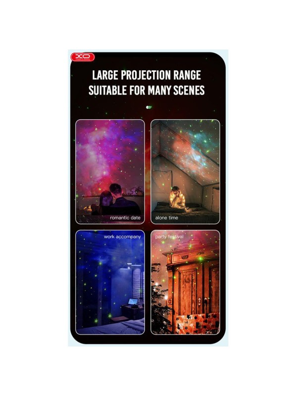 XO Παιδικό Φωτιστικό Projector με Προβολή Αστεριών Λευκό 21x11cm XO Παιδικό Φωτιστικό Projector με Προβολή Αστεριών Λευκό 21x11cm