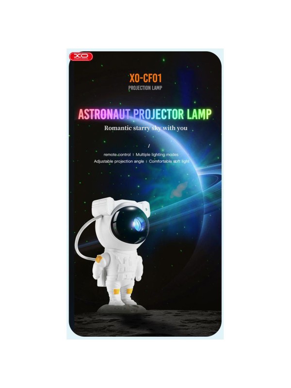 XO Παιδικό Φωτιστικό Projector με Προβολή Αστεριών Λευκό 21x11cm XO Παιδικό Φωτιστικό Projector με Προβολή Αστεριών Λευκό 21x11cm
