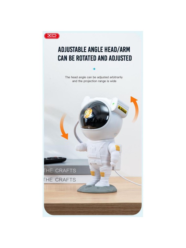 XO Παιδικό Φωτιστικό Projector με Προβολή Αστεριών Λευκό 21x11cm XO Παιδικό Φωτιστικό Projector με Προβολή Αστεριών Λευκό 21x11cm