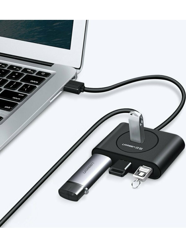 Ugreen CR113 USB 3.0 Hub 4 Θυρών με σύνδεση USB-A και Εξωτερική Παροχή Ρεύματος