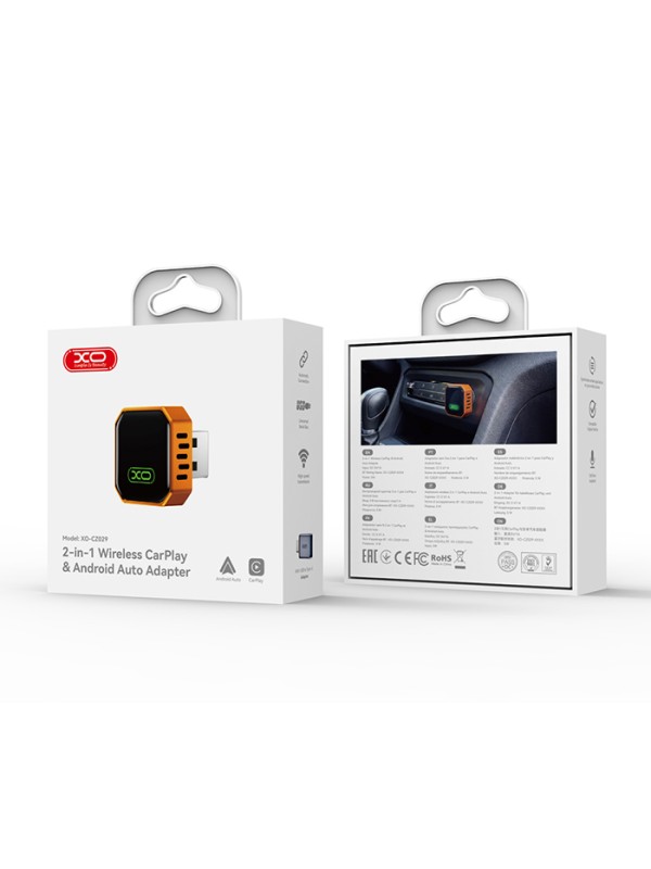 Xo Cz029 Αντάπτορας Αυτοκινήτου Ασύρματο Android Auto Apple Carplay 249-0362 