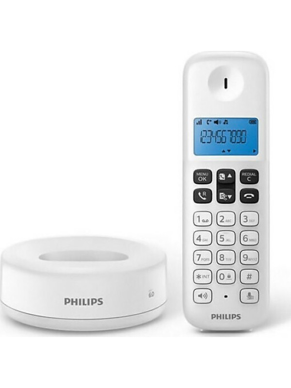 Philips D161 Ασύρματο Τηλέφωνο με Aνοιχτή Aκρόαση Λευκο Philips D161 Ασύρματο Τηλέφωνο με Aνοιχτή Aκρόαση Λευκο