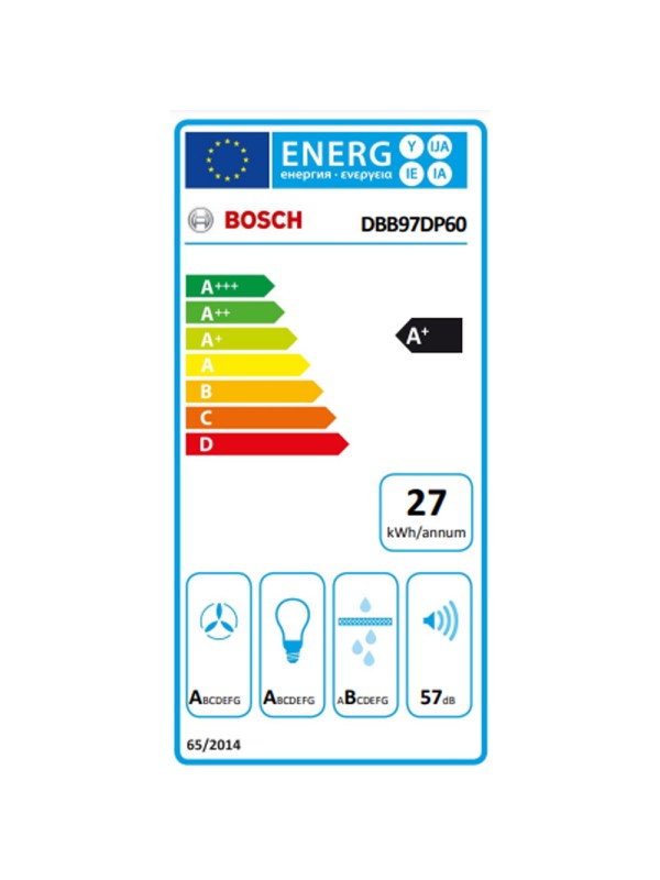  Bosch Μηχανισμός Απορρόφησης 90cm Μαύρος με Wi-Fi Κωδικός: DBB97DP60