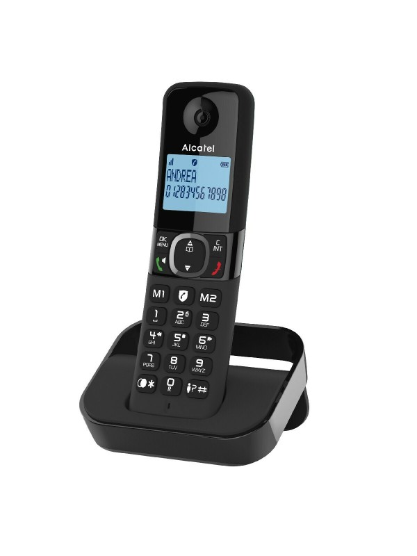 Alcatel F860 Ασύρματο Τηλέφωνο Duo με Ελληνικό Μενού Μαύρο