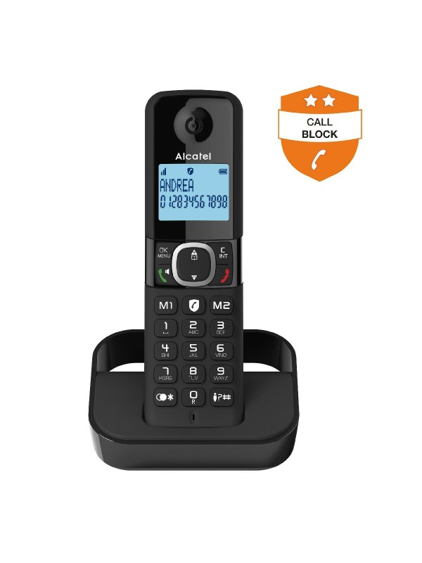 Alcatel F860 Ασύρματο Τηλέφωνο Duo με Ελληνικό Μενού Μαύρο