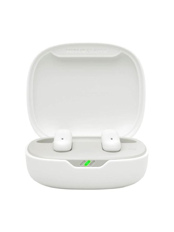 JBL Wave Flex 2 Earbud Bluetooth Handsfree Ακουστικά με Αντοχή στον Ιδρώτα και Θήκη Φόρτισης Λευκά