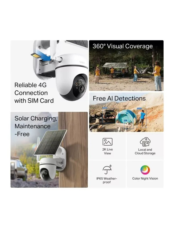 TP-LINK Tapo C615G KIT v1 IP Κάμερα Παρακολούθησης 4G Full HD+ 3MP Αδιάβροχη Μπαταρίας TP-LINK Tapo C615G KIT v1 IP Κάμερα Παρακολούθησης 4G Full HD+ 3MP Αδιάβροχη Μπαταρίας