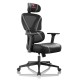 Eureka Ergonomic Norn ERK-GC06-GY Υφασμάτινη Καρέκλα Gaming με Ρυθμιζόμενα Μπράτσα Γκρι