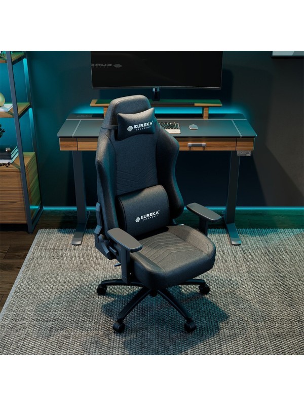 Eureka Ergonomic GC-09 Καρέκλα Gaming Δερματίνης Μαύρη