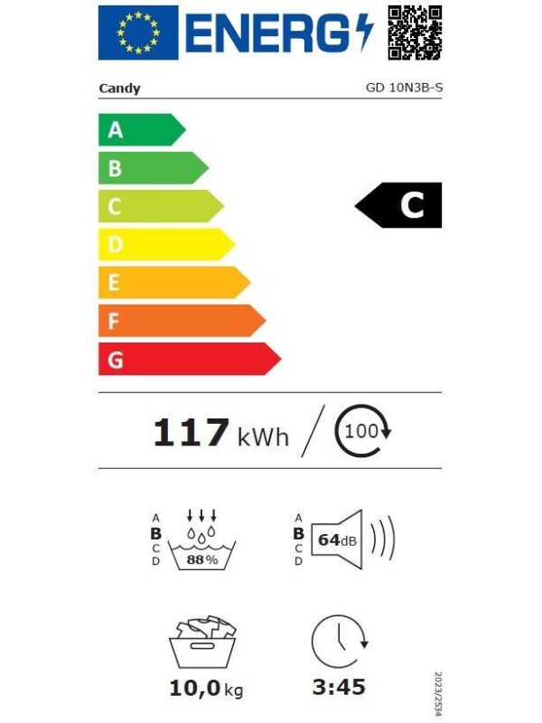 Candy GD 10N2B-S Στεγνωτήριο Ρούχων με Αντλία Θερμότητας Candy GD 10N2B-S Στεγνωτήριο Ρούχων με Αντλία Θερμότητας
