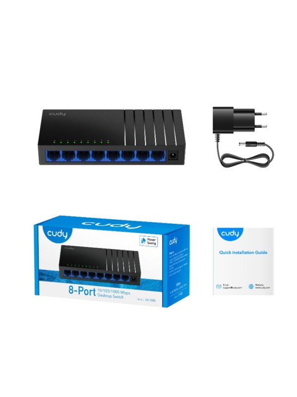 Cudy GS108D v4 Unmanaged L2 Switch με 8 Θύρες Gigabit (1Gbps) Ethernet Cudy GS108D v4 Unmanaged L2 Switch με 8 Θύρες Gigabit (1Gbps) Ethernet