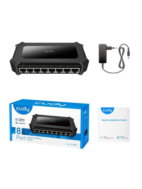 Cudy GS108D v4 Unmanaged L2 Switch με 8 Θύρες Gigabit (1Gbps) Ethernet Cudy GS108D v4 Unmanaged L2 Switch με 8 Θύρες Gigabit (1Gbps) Ethernet