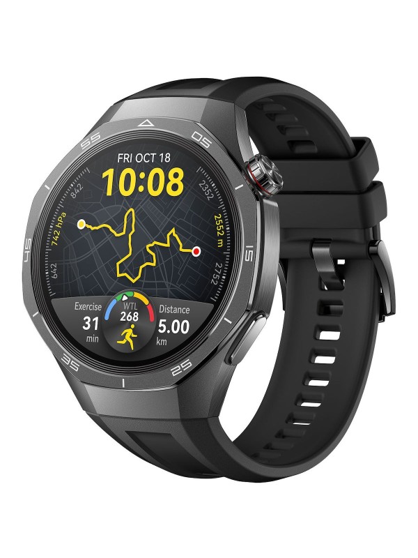 Huawei Watch GT 5 Pro Titanium 46mm Αδιάβροχο με Παλμογράφο (Μαύρο)