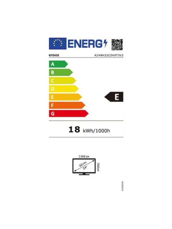 Kydos Τηλεόραση 24" HD Ready LED K24NH22SD01V2 (2025)