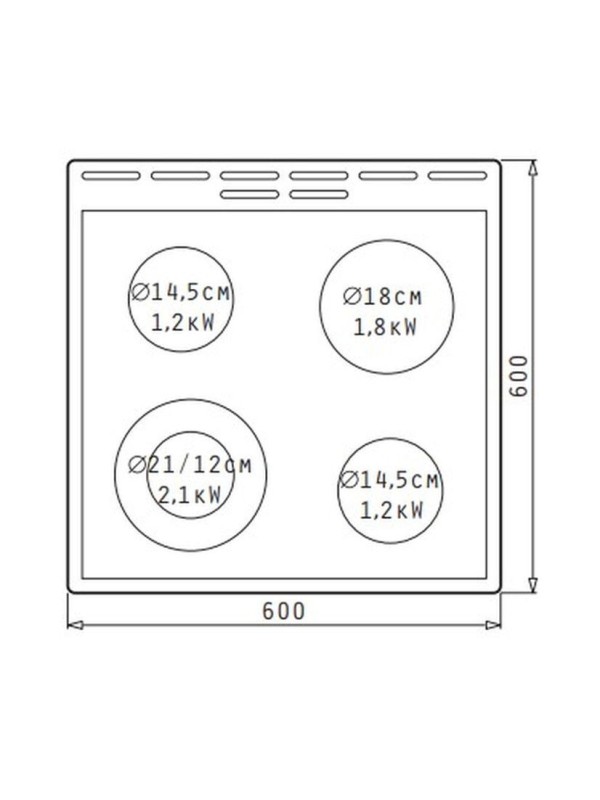 Korting KEC 6 C 60XPC Κουζίνα 71lt με Κεραμικές Εστίες Π60εκ. Inox Korting KEC 6 C 60XPC Κουζίνα 71lt με Κεραμικές Εστίες Π60εκ. Inox