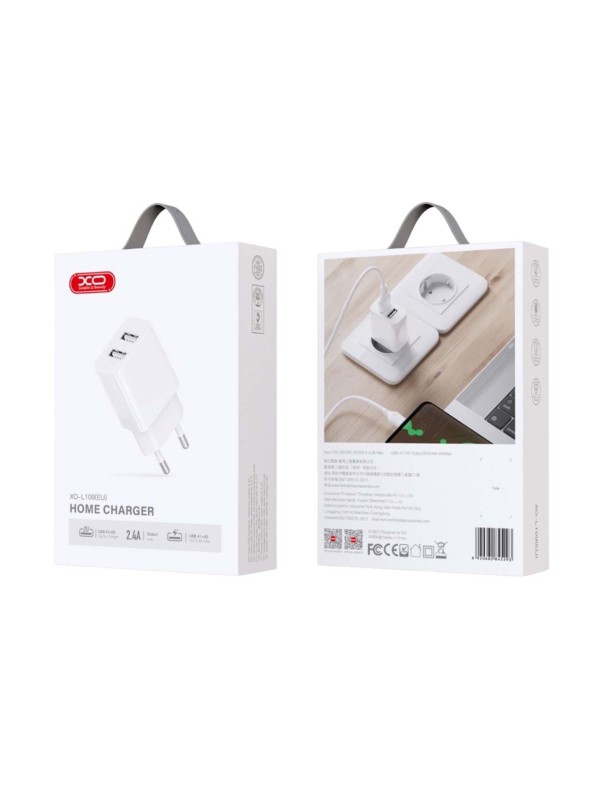 XO Φορτιστής Χωρίς Καλώδιο με 2 Θύρες USB-A Λευκός (L109) XO Φορτιστής Χωρίς Καλώδιο με 2 Θύρες USB-A Λευκός (L109)