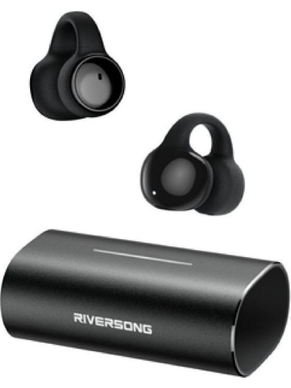 Riversong AirClip L3 In-ear Bluetooth Handsfree Ακουστικά με Θήκη Φόρτισης Μαύρα