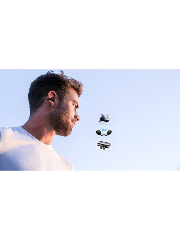 Riversong AirClip L3 In-ear Bluetooth Handsfree Ακουστικά με Θήκη Φόρτισης Μαύρα