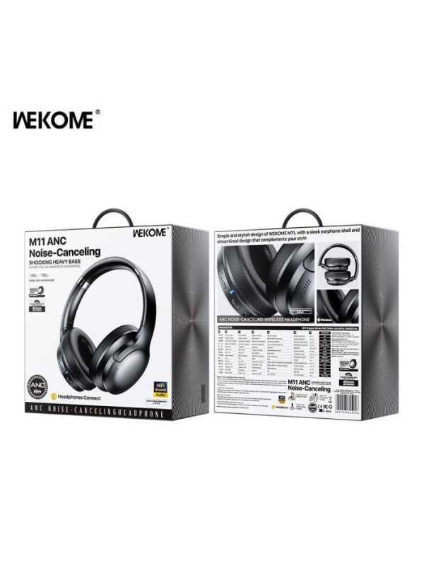 WK M11 Ασύρματα Bluetooth Over Ear Ακουστικά Μαύρα WK M11 Ασύρματα Bluetooth Over Ear Ακουστικά Μαύρα