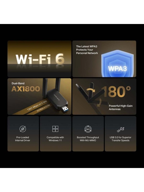 Mercusys MERMA72XH Ασύρματος USB Αντάπτορας Δικτύου 574Mbps